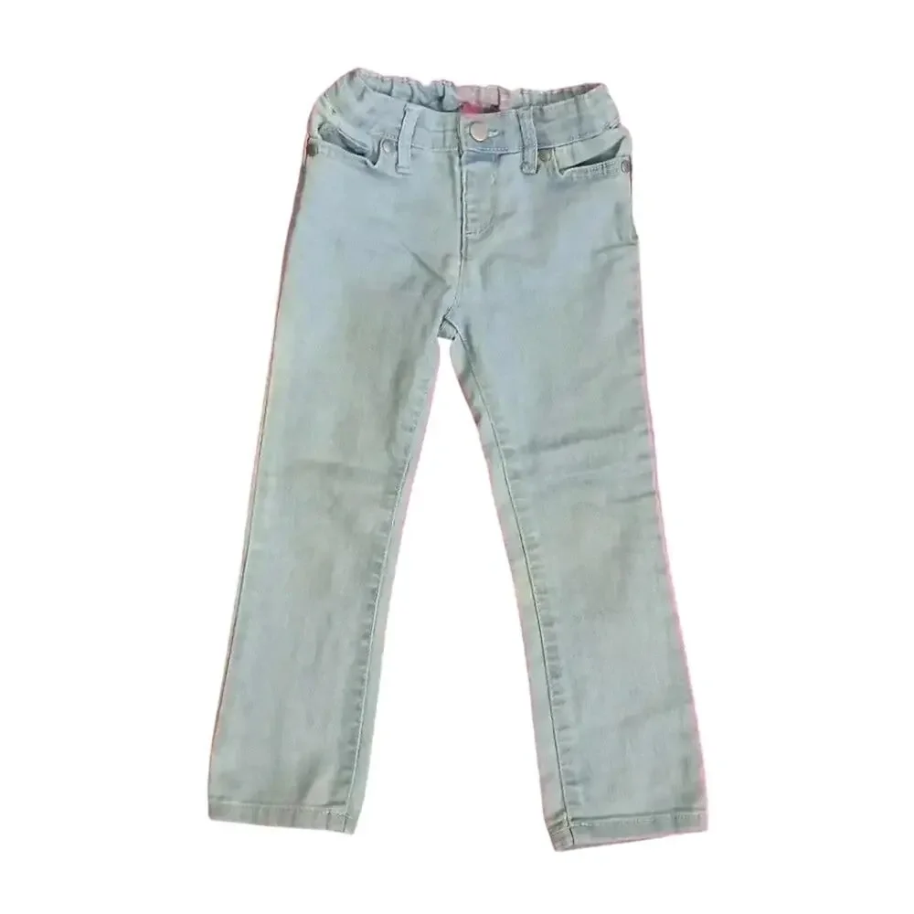 The Children's Place Light Blue Skinny‎ Jeans Adjustable Toddler Denim Girls 4T